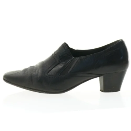 Sorte lædersko til kvinder (str. 38)