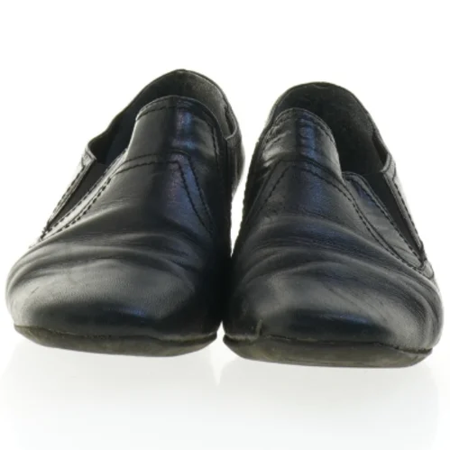 Sorte lædersko til kvinder (str. 38)