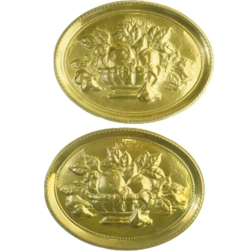 Dekorative metal platter til ophæng (str. 47 x 36 cm)