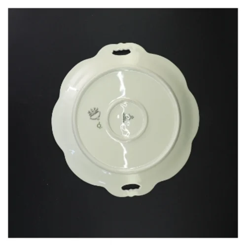 Porcelænsfad med gul blomsterdekoration fra Bavaria (str. 29 x 27 cm)