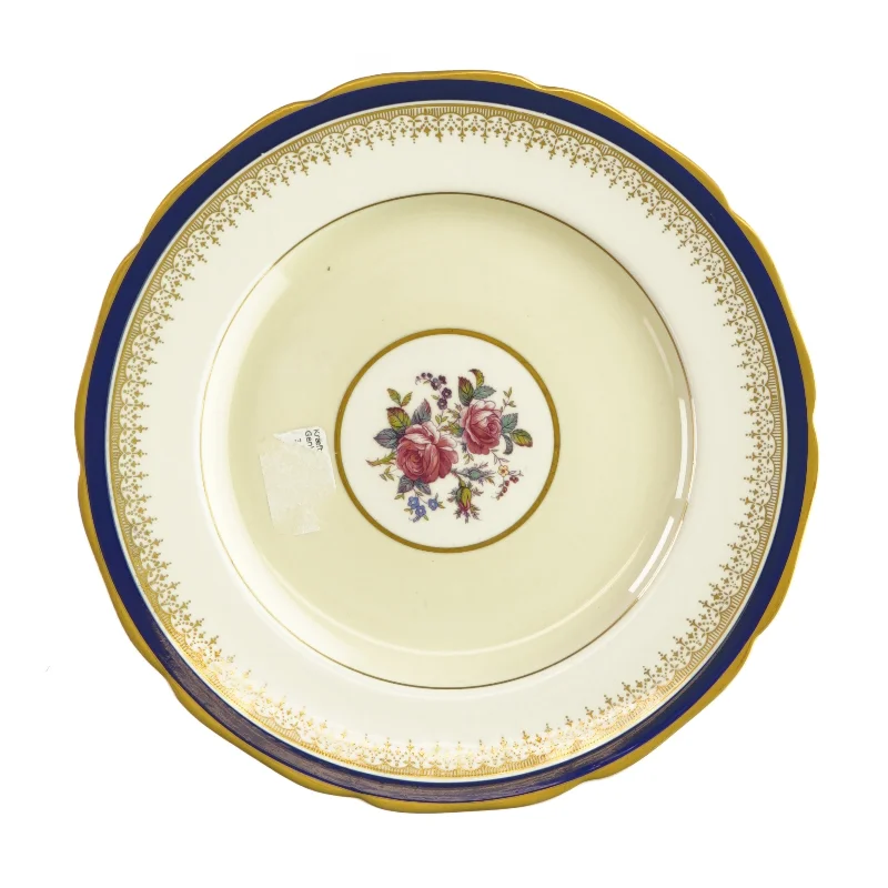 Tallerken med blå- og guldkant fra Johnson Bros