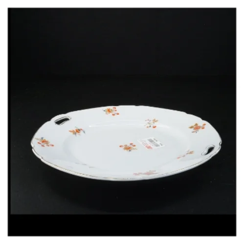 Blomsterdekoreret serveringsfad fra Victoria (str. 25 x 25 cm)