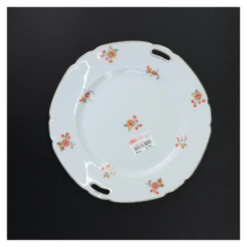 Blomsterdekoreret serveringsfad fra Victoria (str. 25 x 25 cm)