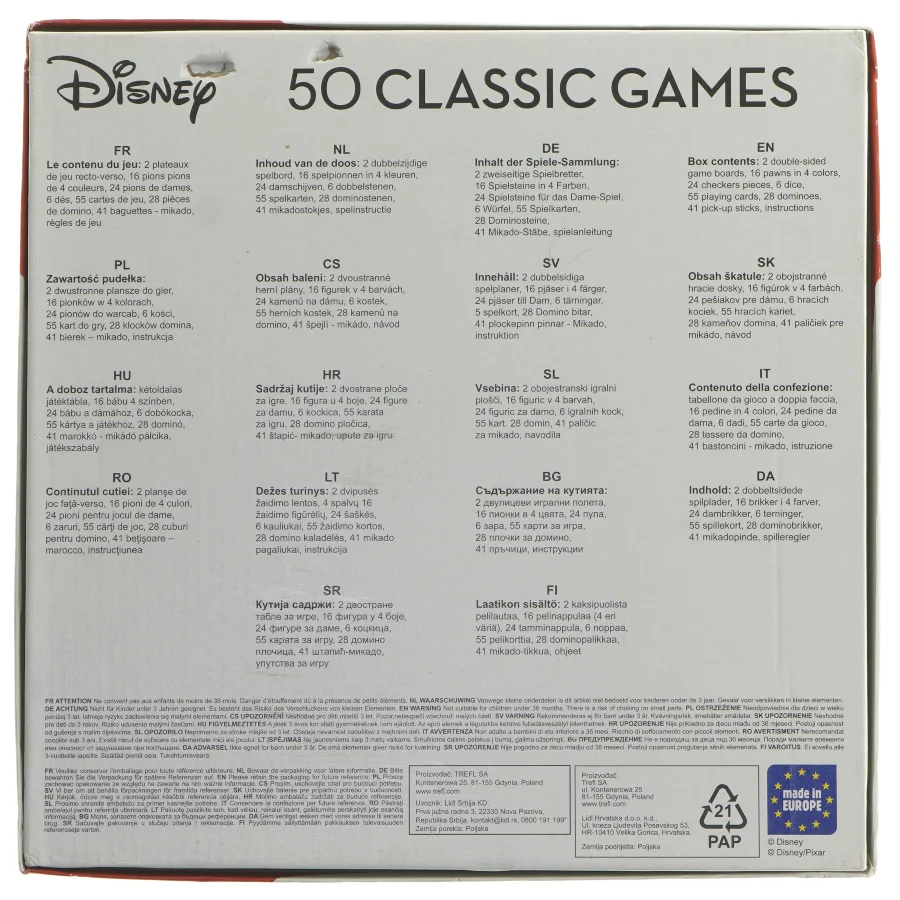 Disney-spilsamling fra Trefl, Disney (str. 28x28 cm)