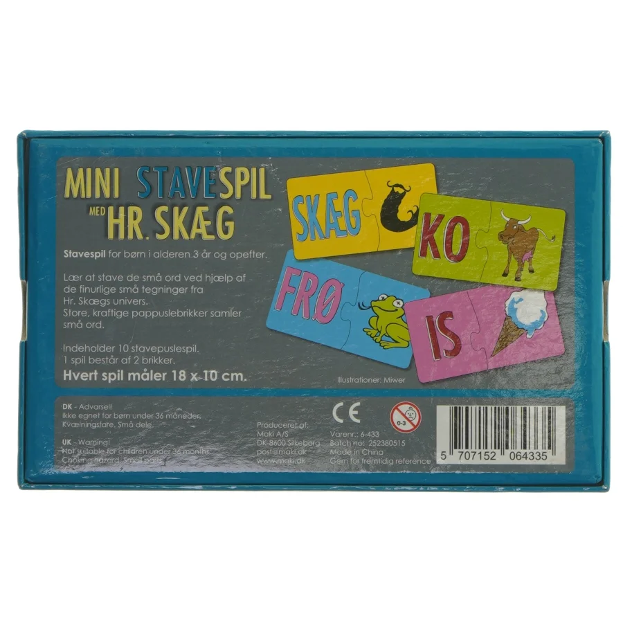 Mini stavespil med Hr. Skæg fra Krea (str. 20x12 cm)