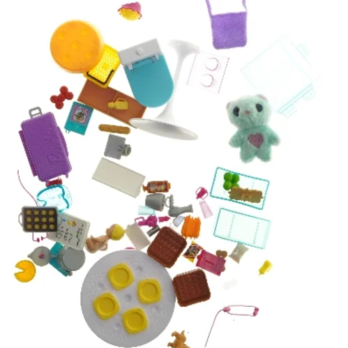 Diverse miniature legetøjssæt fra Barbie