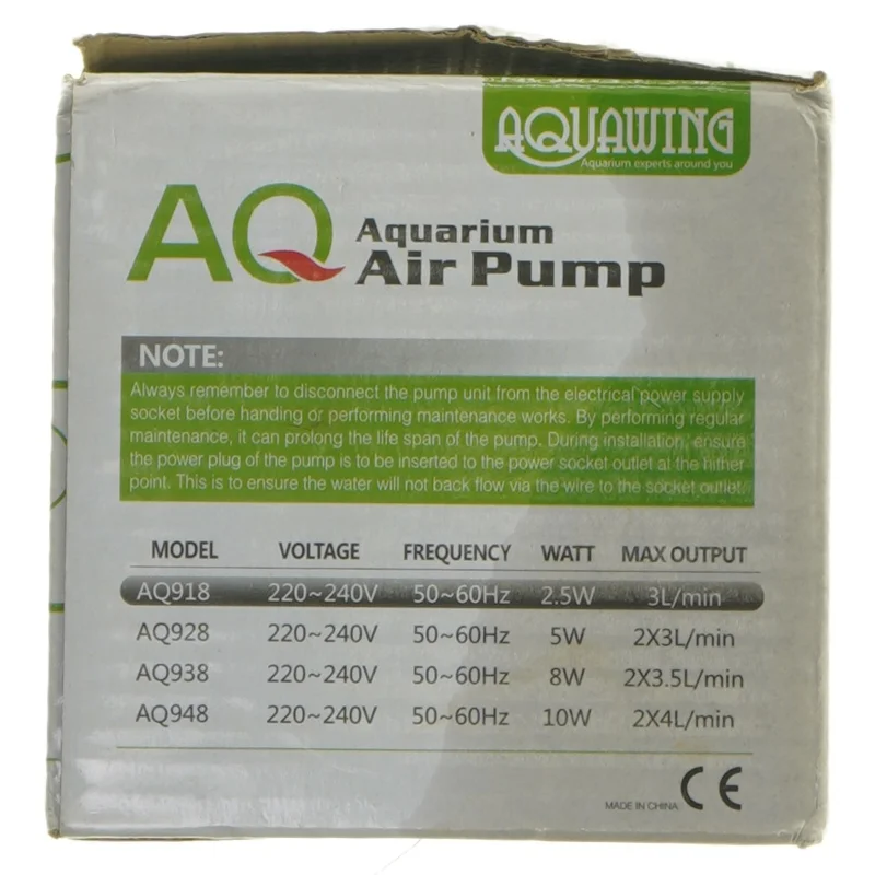 Aquarium luft pumpe fra Aquawing (str. 11x8,5 cm)