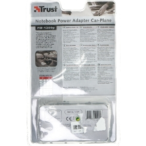 Bil-Luft notebook strømforsyning adapter fra Trust (str. 26x16 cm)