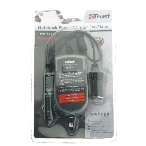 Bil-Luft notebook strømforsyning adapter fra Trust (str. 26x16 cm)