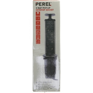 Pop-up stikkontakt med 3 stik fra Perel (str. 36 cm)