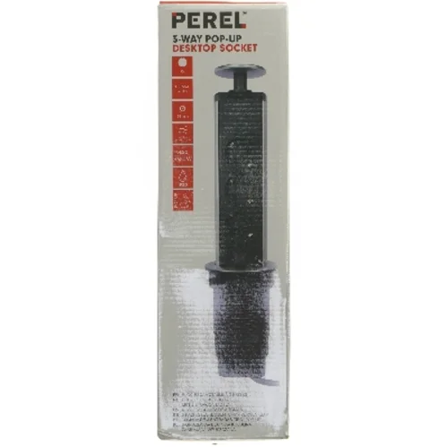 Pop-up stikkontakt med 3 stik fra Perel (str. 36 cm)