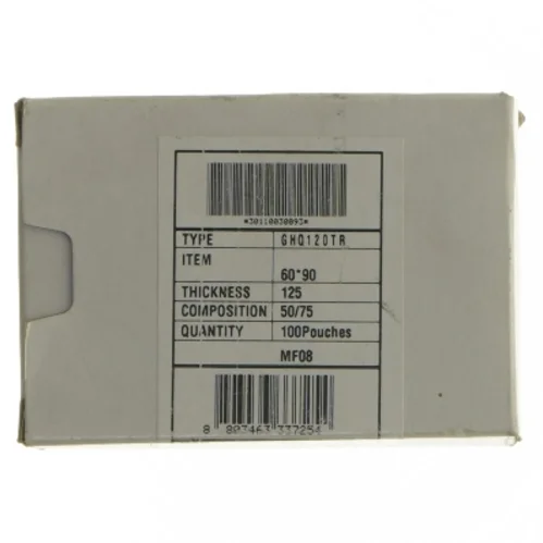 Laminatposer 100 stk (str. 10x7 cm)  til visir kort mv.