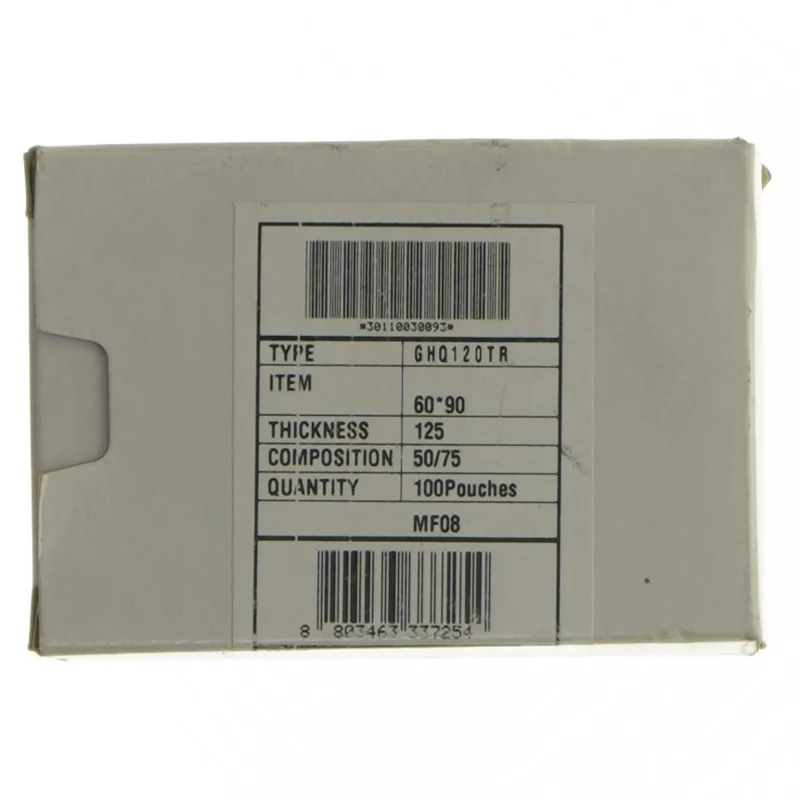 Laminatposer 100 stk (str. 10x7 cm)  til visir kort mv.