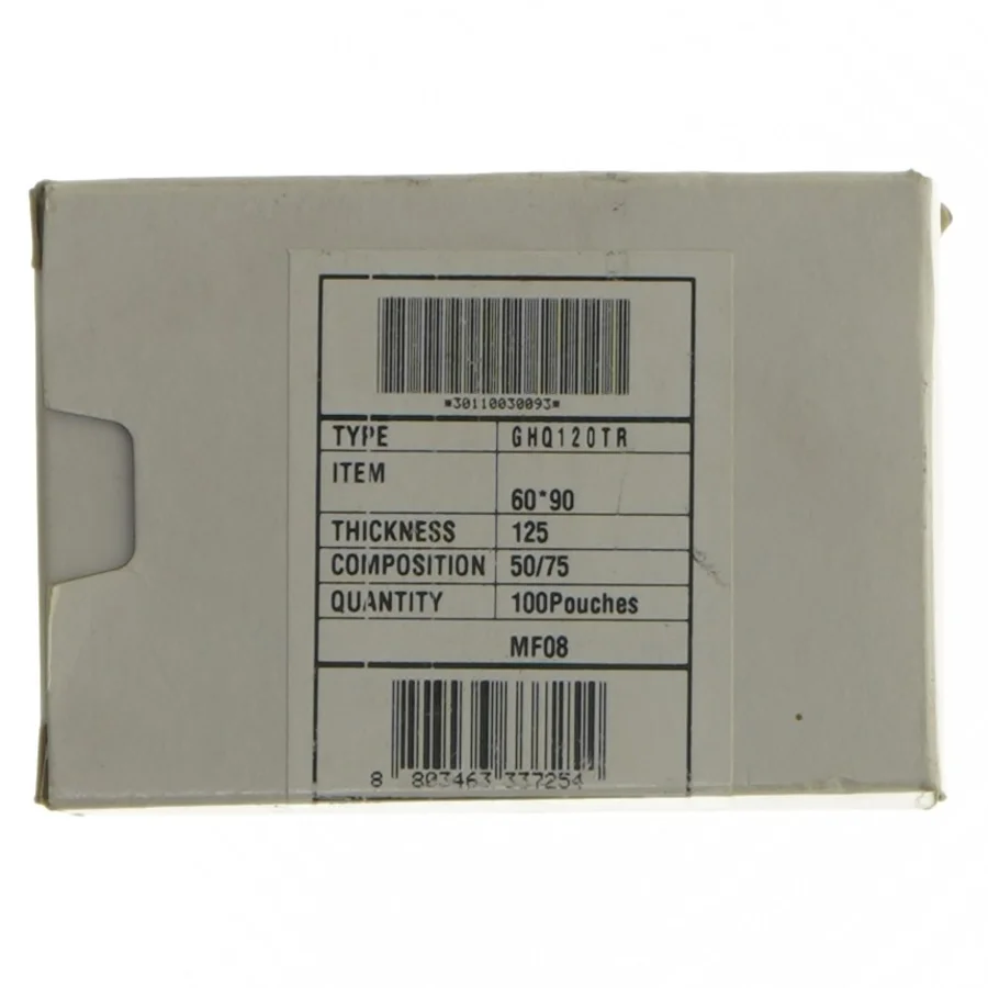 Laminatposer 100 stk (str. 10x7 cm)  til visir kort mv.