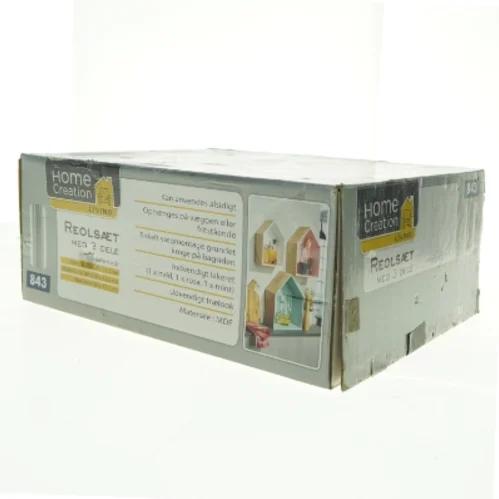 Reolsæt med 3 dele fra Home Creation (str. 25 x 24 x 13,5 cm 40 x 29 x 15,5 cm 45 x 34 x 17,5 cm)