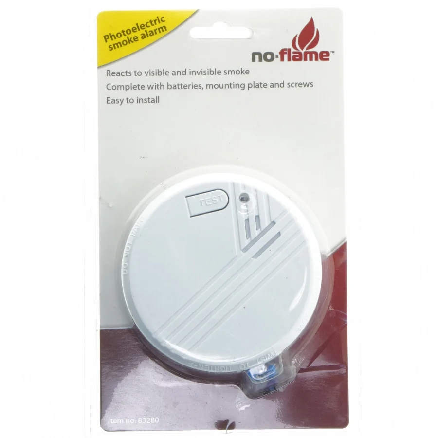 Fotoelektrisk røgalarm fra No-Flame (str. 101x34 mm)