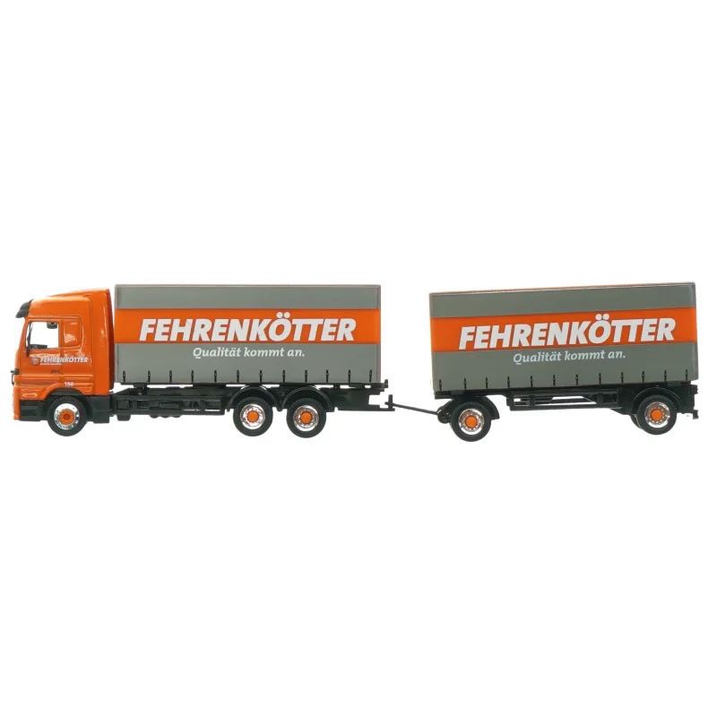 Lastbil med anhænger legetøjsmodel fra Schuco (str. Totallængde 21 cm)
