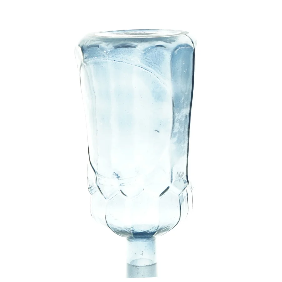 Blå glasflaske/vase