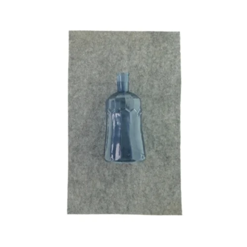 Blå glasflaske/vase