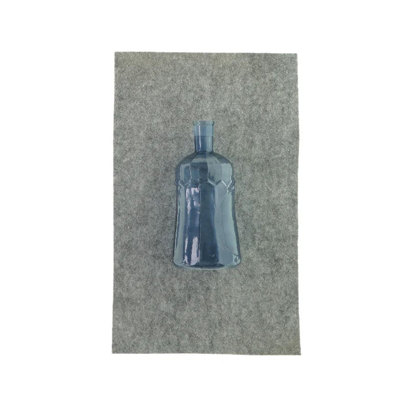 Blå glasflaske/vase