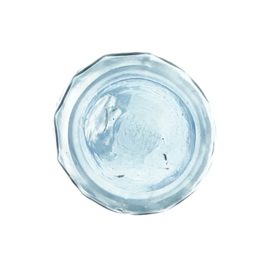 Blå glasflaske/vase