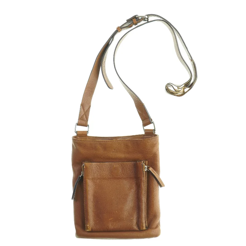 Lædertaske med skulderrem fra Adax (str. 25 x 20 cm)