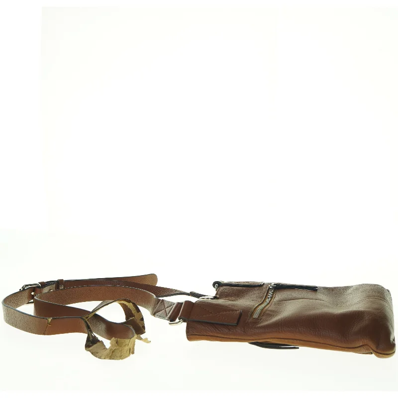 Lædertaske med skulderrem fra Adax (str. 25 x 20 cm)