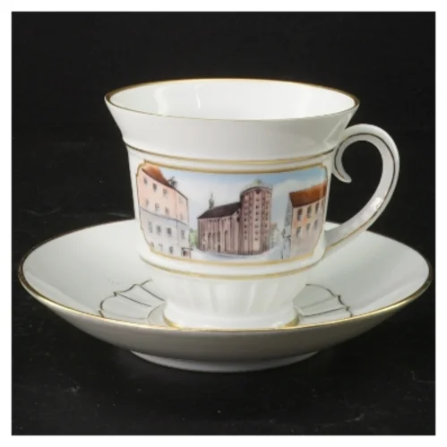 Porcelænskop med underkop fra B&G (str. Ø 16 cm 9 cm)
