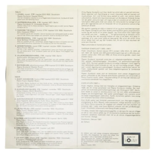 Ragnar Sundquist og Sven Hylén LP