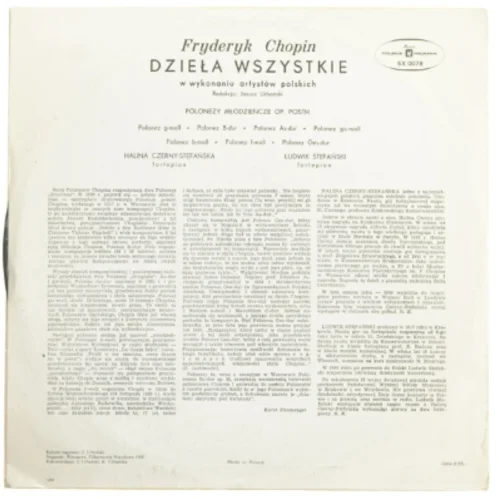 Chopin vinylplade fra Muza