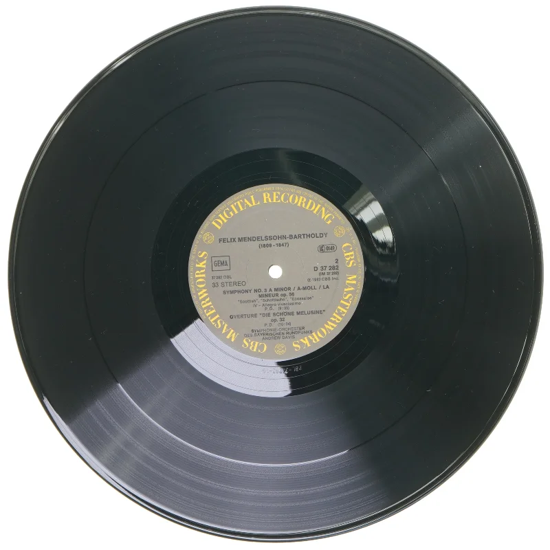 LP Andrew Davis Mendelssohn Symphony No.3 Scottish fra CBS Masterworks