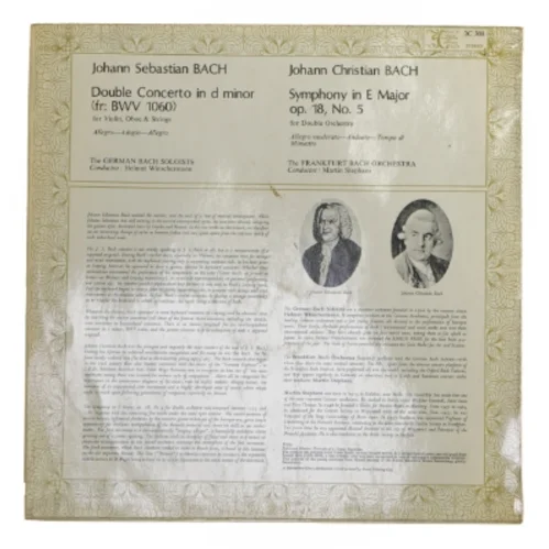 Bach dobbeltkoncert vinylplade