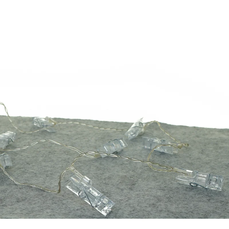 Lyskæde med klemmer (str. 170 cm)