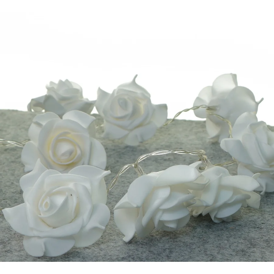 Lyskæde med blomster (str. 110 cm)