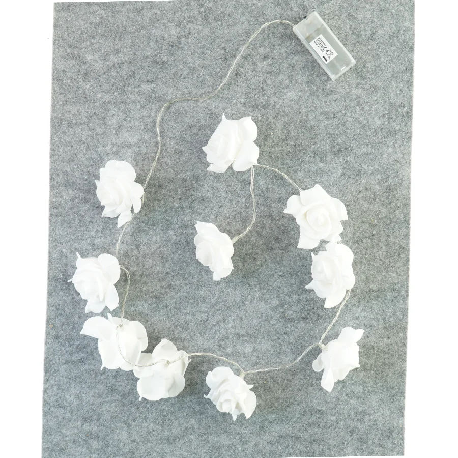 Lyskæde med blomster (str. 110 cm)