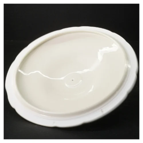 Porcelæns suppe terrin med låg og håndtag fra KPM (str. 21,5 cm i diameter)