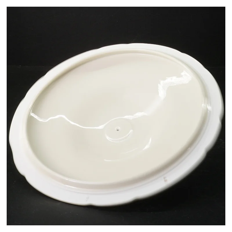 Porcelæns suppe terrin med låg og håndtag fra KPM (str. 21,5 cm i diameter)