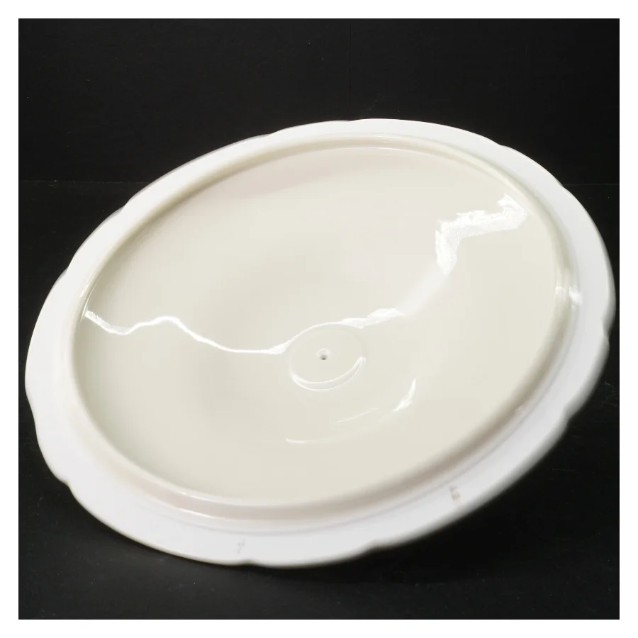 Porcelæns suppe terrin med låg og håndtag fra KPM (str. 21,5 cm i diameter)