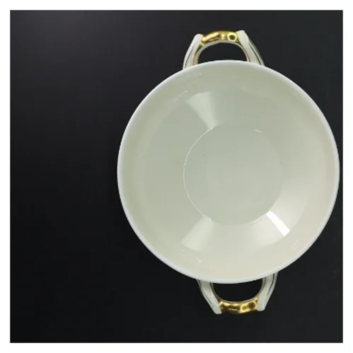 Porcelæns suppe terrin med låg og håndtag fra KPM (str. 21,5 cm i diameter)