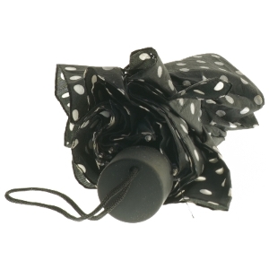 Foldbar paraply med polkaprikker