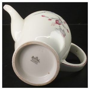 Porcelæns tekande med blomstermotiv fra Rosenthal (str. 20 cm)