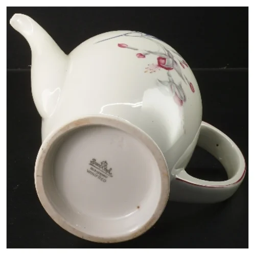 Porcelæns tekande med blomstermotiv fra Rosenthal (str. 20 cm)