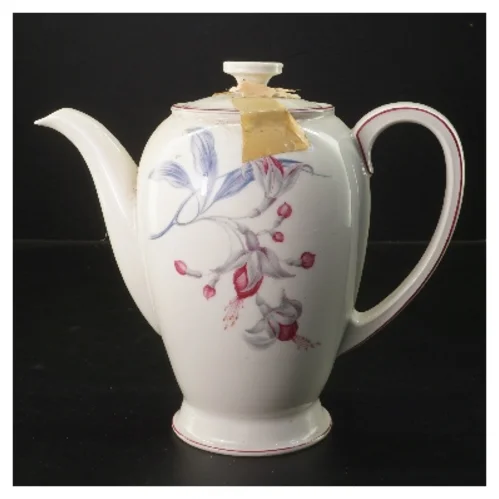 Porcelæns tekande med blomstermotiv fra Rosenthal (str. 20 cm)