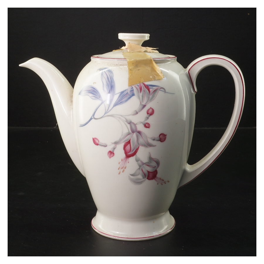 Porcelæns tekande med blomstermotiv fra Rosenthal (str. 20 cm)