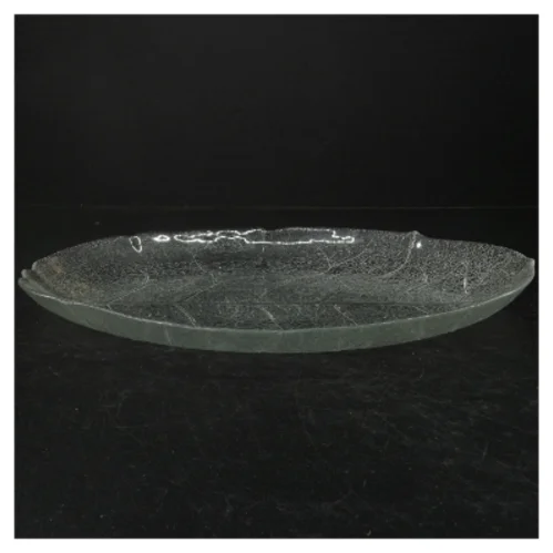 Dekorativt bladformet fad (str. 36x26 cm)