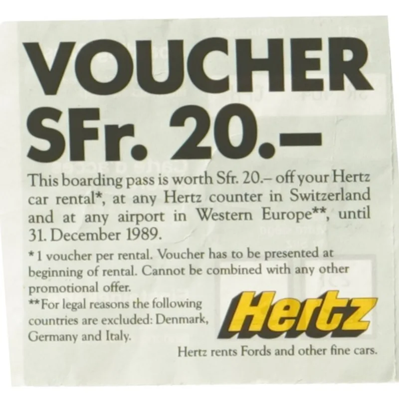 Vintage voucher