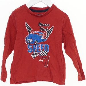 Langærmet t-shirt med bilmotiv fra Lupilu (str. 104)