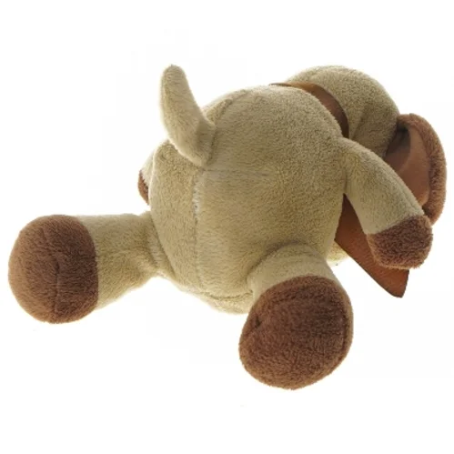 Bamseformet tøjdyr med brun sløjfe (str. 17 cm)