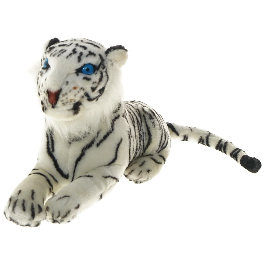 Hvid tiger tøjdyr (str. 35 cm)