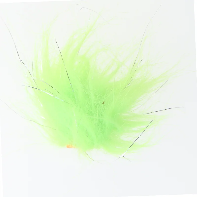 Grøn fiskeflue med glimmer (str. 5 cm)